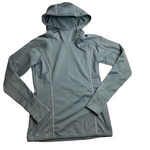 Athleta Plush Tech Running Pullover Hoodie in Grey